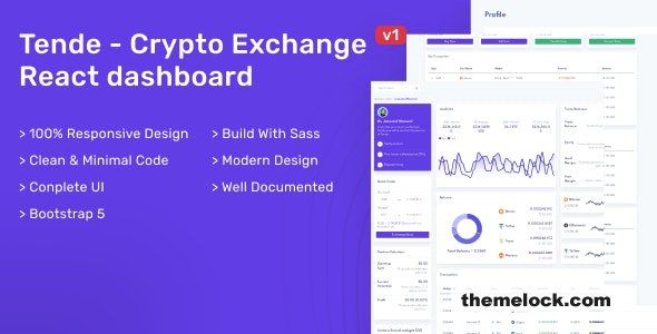Download Tende – Cryptocurrency Exchange React Dashboard | Free Nulled Scripts