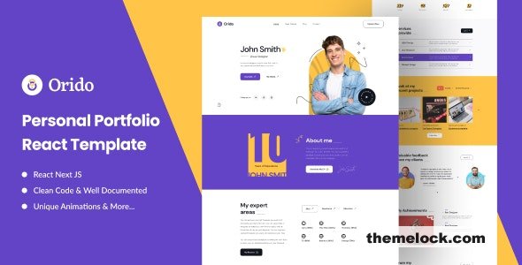 Orido - Personal Portfolio React Nextjs Template