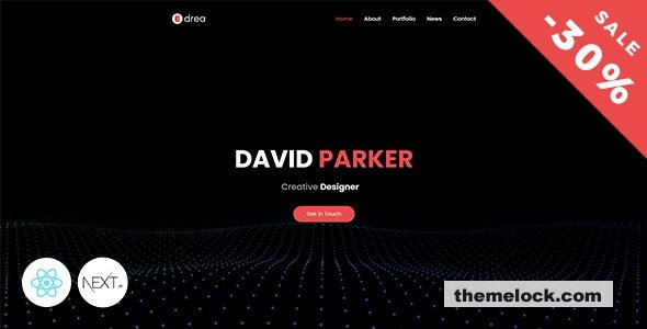 Edrea - Personal Portfolio React NextJS Template