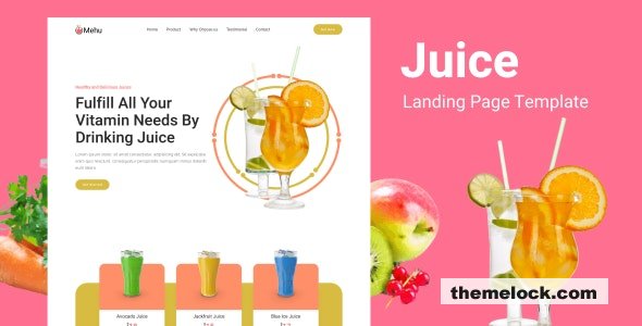 Mehu - Juice Landing Page Template