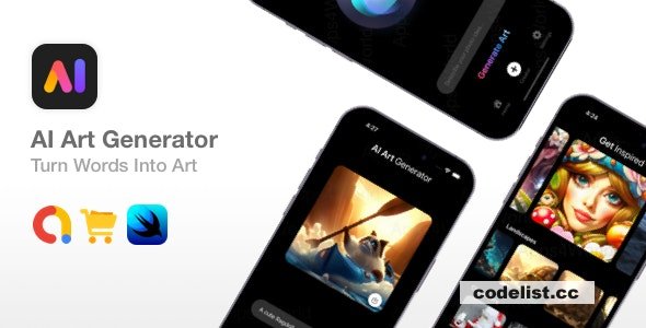 AI Art Generator v1.0 - SwiftUI Art Generator Source Code