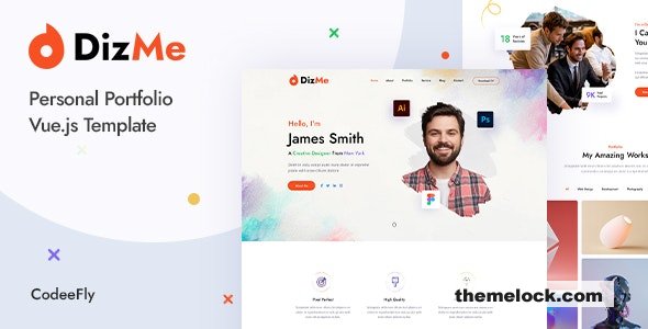 Dizme - Personal Portfolio Vue Template