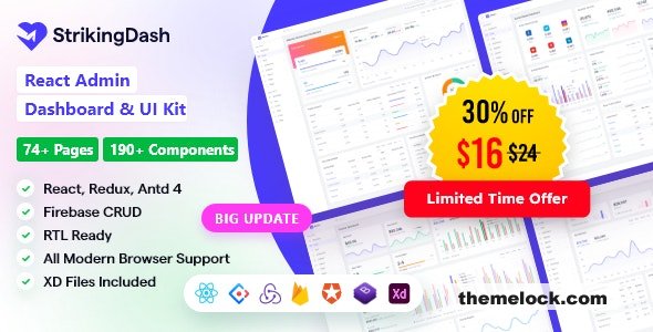 StrikingDash v3.0.2 - React Admin Dashboard Template