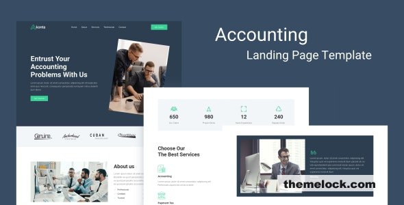 Akonta - Accounting Landing Page Template