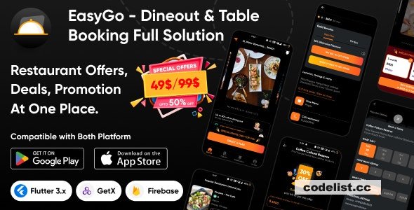 EasyGo v1.0 - Dineout & Table Booking | Restaurant Offers, Deals, Promotion | Dineout Clone Full Solution