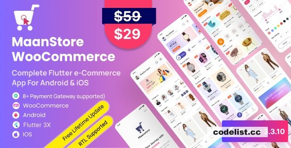 MaanStore v4.1 - Flutter eCommerce Full App ( Android & iOS )