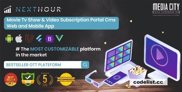 Next Hour v6.3 - Movie Tv Show & Video Subscription Portal Cms Web and Mobile App - nulled