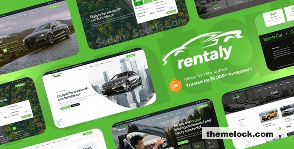 Rentaly - Car Rental Website Template with RTL Support