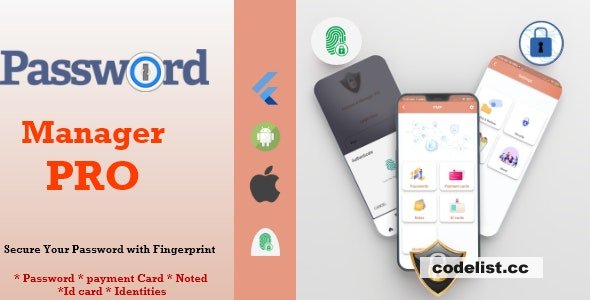 PMP v1.0 - Password Manager Pro With Flutter - Android & IOS