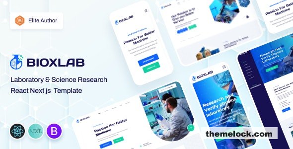 Download Bioxlab – Laboratory & Science Research React Next js Template | Free Nulled Scripts