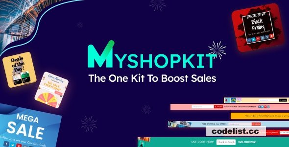 MyShopKit v1.0.5 - WooCommerce Coupon Popup, SmartBar, Slide In
