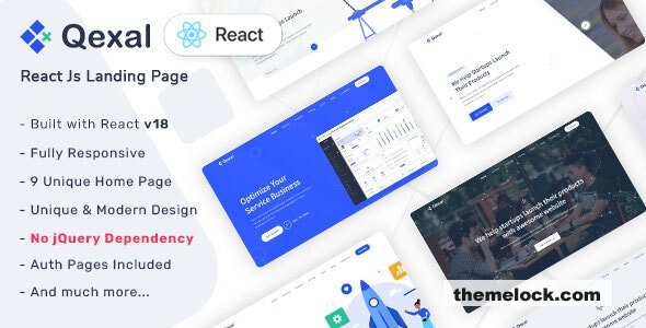 Qexal v2.1.0 - React Js Landing Page Template