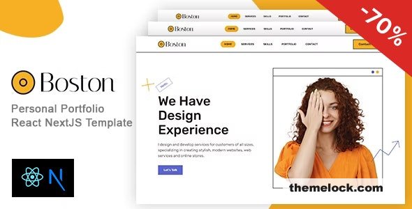 Boston - Bootstrap 5 Personal React NextJS Portfolio
