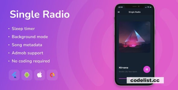 Single Radio v1.8 - Flutter Full App