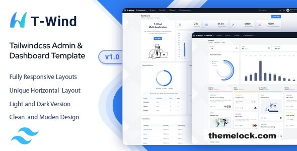 T-Wind - Tailwind CSS Admin Dashboard Template