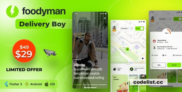 Foodyman Delivery App (iOS & Android) v2024-20