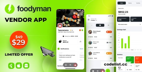 Foodyman v2023-11 - Vendor App (iOS & Android)