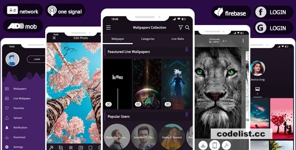 Pro 4K Wallpaper 2022 & Photo Editor System - AdMob & Facebook Bidding Ad & Push Notifications v5.0