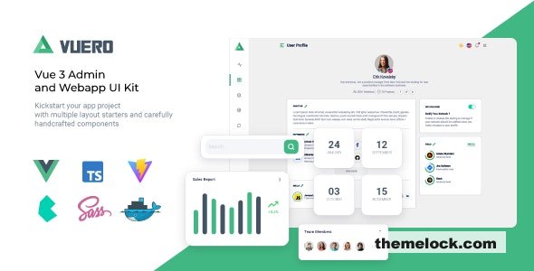 Vuero v2.7.0 - VueJS 3 Admin and Webapp UI Kit