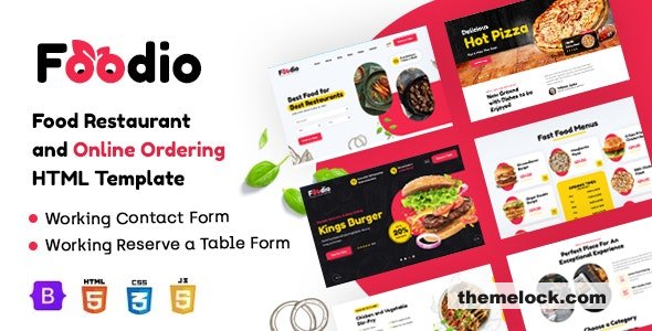 Foodio - Fast Food & Restaurant HTML Template