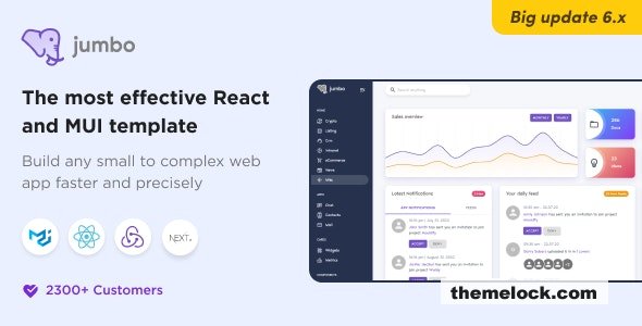 Jumbo v6.2.0 - React Admin Template with Material-UI