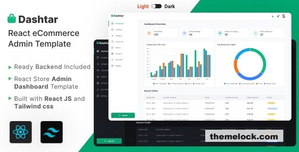 Dashtar v4.0.1 - React eCommerce Admin Template