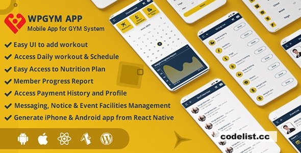 WPGYM App v2.0.4 – Mobile App for Wordpress Gym System