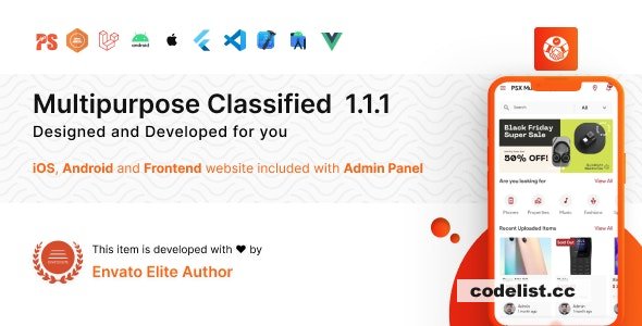PSX v1.1.1 - Multipurpose Classified Flutter App with Frontend and Admin Panel