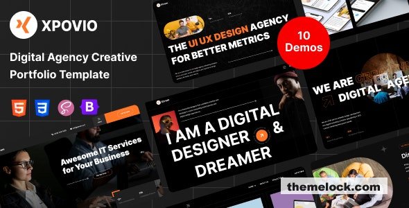 Xpovio - Digital Agency Creative Portfolio Template