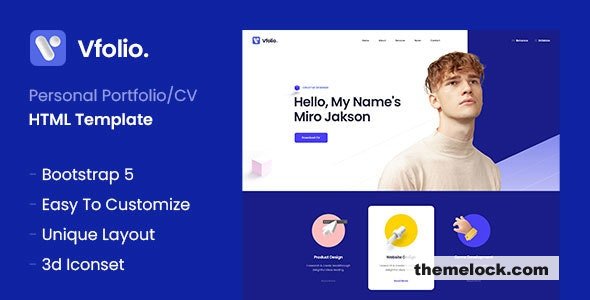 Vfolio - Personal Portfolio/CV HTML Template