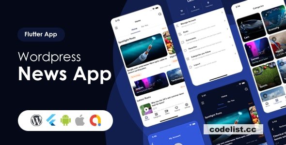 Lucodeia News v1.1.4 - Flutter Wordpress News App | Admob - DarkMode