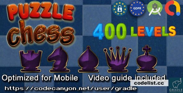 Chess Puzzle 400 (Admob + GDPR + Android Studio)