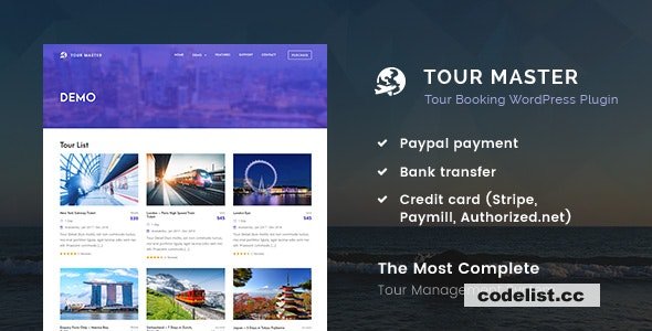 Tour Master v5.2.3 - Tour Booking, Travel, Hotel