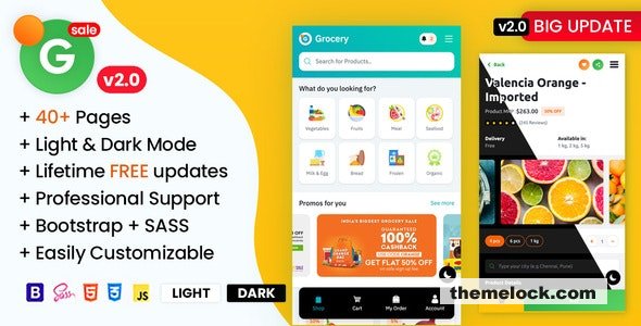 Grofar - Online Grocery Supermarket HTML Mobile Template