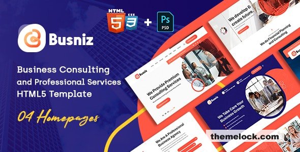 Busniz - Business Consulting Multi-Purpose HTML5 Template