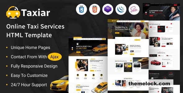 Taxiar - Online Taxi Service HTML Template