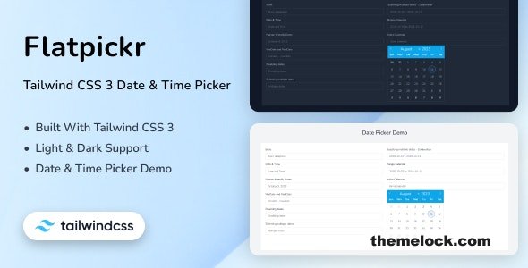 Flatpickr - Tailwind CSS 3 Date Picker