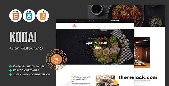 Kodai - Asian Restaurant HTML Template