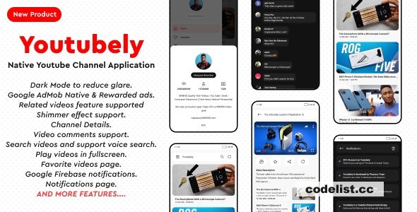 Youtubely v1.9 - Native Youtube Channel Android App