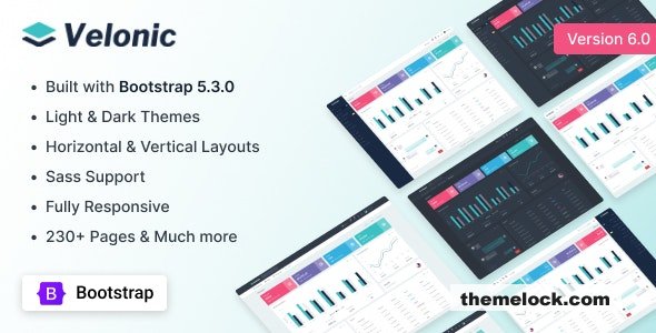Velonic v6.0 - Admin & Dashboard Template
