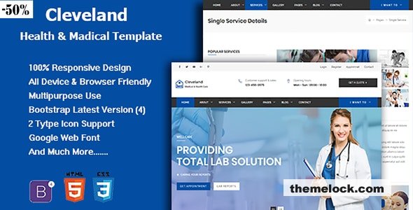 Cleveland - Responsive Hospital, Health And Medical Template