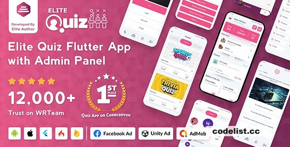 Elite Quiz v2.3.4 - Trivia Quiz - Quiz Game - Flutter Full App + Admin Panel - nulled