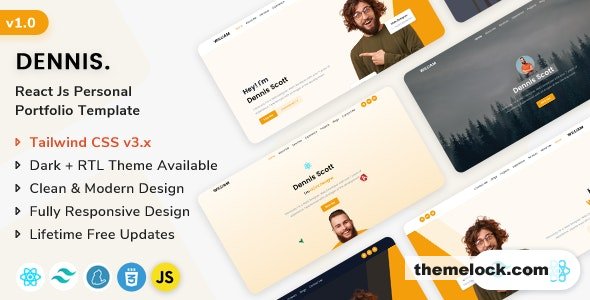 Dennis - React Personal Portfolio Template