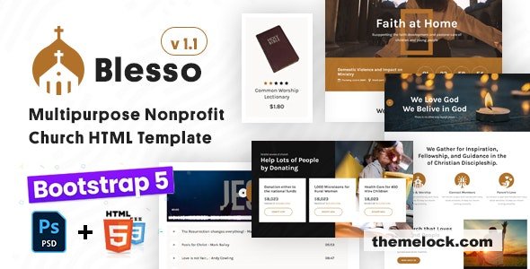Blesso v1.1 - Multipurpose Nonprofit Church HTML Template
