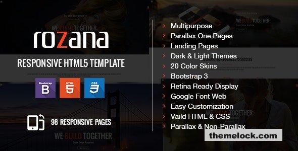 Rozana - Responsive Multipurpose & One Page Parallax