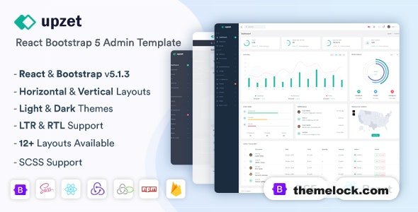Download Upzet v1.1.0 – React Admin & Dashboard Template | Free Nulled Scripts