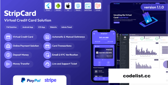 StripCard v1.1.0 - Virtual Credit Card Solution