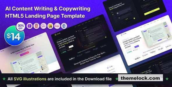 GenAI v1.2 - AI Based Copywriting and Content Writing Landing Page Template