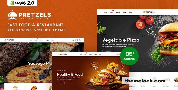 Pretzels - Fast Food & Restaurant Responsive Shopify Theme
