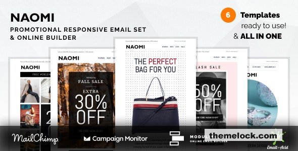 Naomi - Promotional Email Templates Set